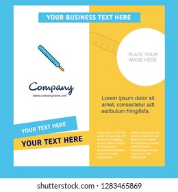 Thermometer Company Brochure Template. Vector Busienss Template