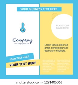Thermometer Company Brochure Template. Vector Busienss Template