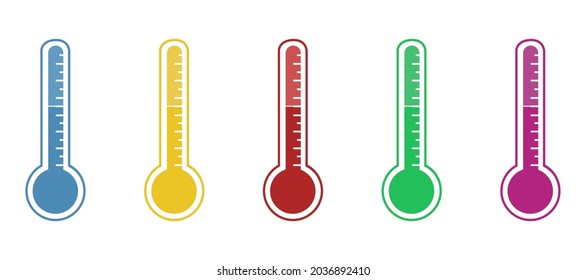 Thermometer mit Grad auf weißem Hintergrund, Vektorgrafik