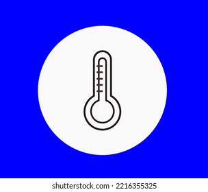 thermometer design round icon isolated
