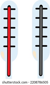 thermometer designs with Monochromatic and Colored Versions
