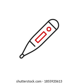 Thermometer digital icon. Vector design illustration.