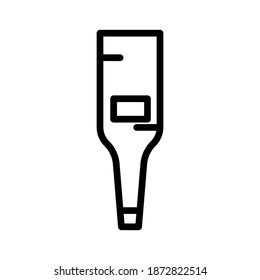 thermometer digital line Symbol. einfaches Design bearbeitbar. Design-Vektorgrafik