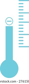 A thermometer displaying a temperature slightly above freezing point in celsius Vector