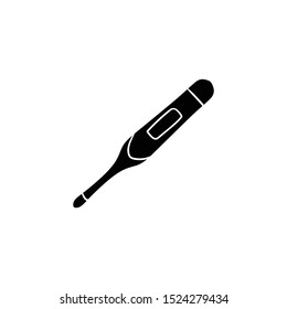 thermometer doodle icon vector hand drawing flat black
