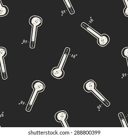 thermometer doodle seamless pattern background