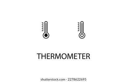 Thermometer  double icon design stock illustration