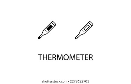Thermometer  double icon design stock illustration
