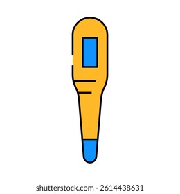 thermometer electronic device line icon vector. thermometer electronic device sign. isolated symbol illustration