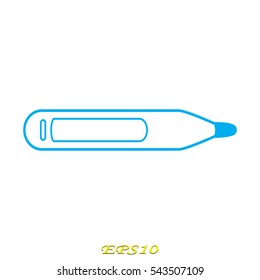 thermometer electronic, icon, vector illustration eps10