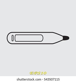 thermometer electronic, icon, vector illustration eps10