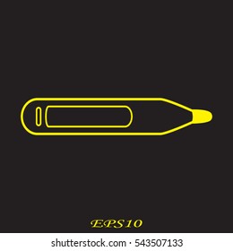 thermometer electronic, icon, vector illustration eps10