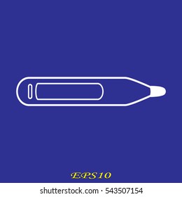 thermometer electronic, icon, vector illustration eps10