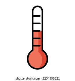 Icono del emoji termómetro aislado ilustración vectorial en fondo blanco.