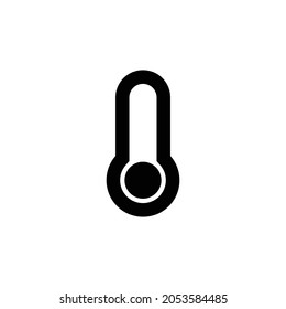 Icono de termómetro vacío. Diseño de estilo plano aislado en un fondo blanco. Ilustración del vector