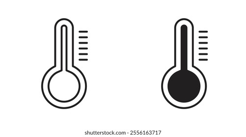 Thermometer Filled flat icons set for apps and web ui designs.