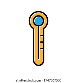 diseño vectorial de iconos de contorno rellenado por termómetros