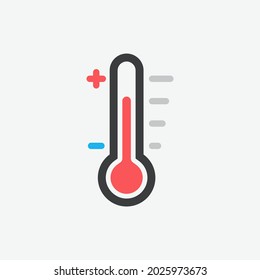 Thermometer Flat Black Vector Icon