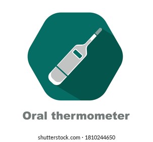 Thermometer flat design icon icon
