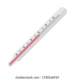 Thermometer flat icon. Colorful illustration of thermometer. Vector.