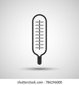 Thermometer flat icon. Health care - Vector