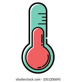 Thermometer. Flat icon. for infographic element.