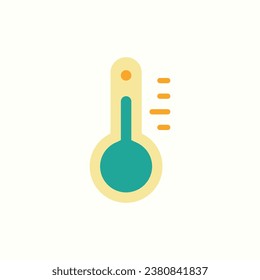 thermometer flat icon, isolated icon in light background, perfect for website, blog, logo, graphic design, social media, UI, mobile app