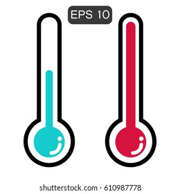 thermometer flat icon or logo,illustration vector