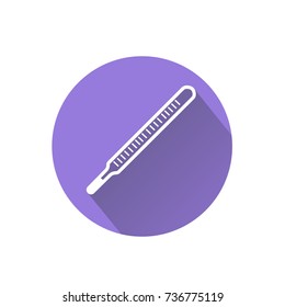 Thermometer flat icon medicine in vector EPS 10