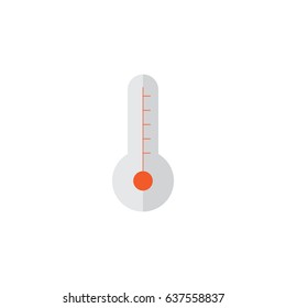 Thermometer Flat Icon Symbol. Premium Quality Isolated Temperature  Element In Trendy Style.