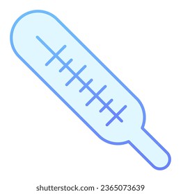 Thermometer flat icon. Temperature blue icons in trendy flat style. Medical instrument gradient style design, designed for web and app. Eps 10