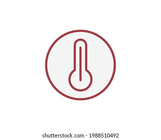 Thermometer flat icon. Thin line signs for design logo, visit card, etc. Single high-quality outline symbol for web design or mobile app. Medical outline pictogram.