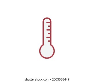Thermometer flat icon. Thin line signs for design logo, visit card, etc. Single high-quality outline symbol for web design or mobile app. Medical outline pictogram.