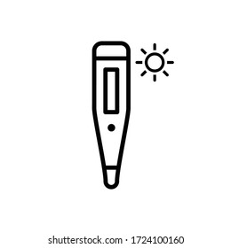 thermometer flat icon vector logo design trendy