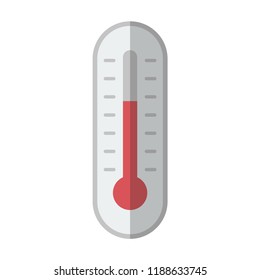 Thermometer flat icon. You can be used thermometer icon for several purposes like: websites, UI, UX, print templates, presentation templates, promotional materials, web and mobile phone apps.