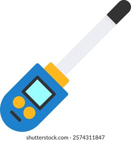 Thermometer Flat Style Icon Design