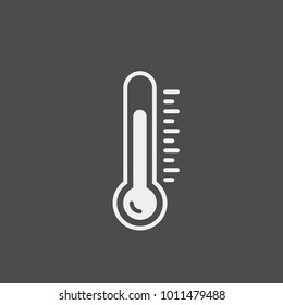 Thermometer flat vector icon