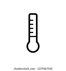 thermometer flat vector icon