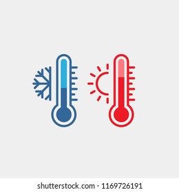 Thermometer Flat Vector Icon. Temperature Flat Vector Icon	