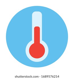 thermometer in frame circular isolated icon vector illustration design
