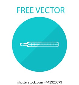 thermometer free vector style flat