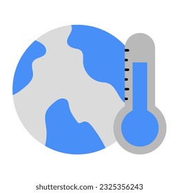 Thermometer mit weltweit symbolisierendem Konzept der Erderwärmung 