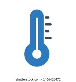 thermometer glyph colour vector icon