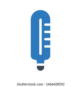thermometer glyph colour vector icon