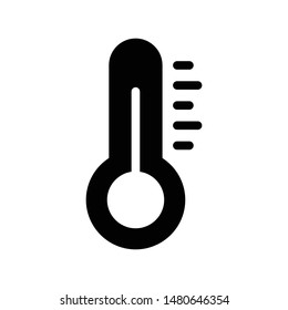 thermometer glyph flat vector icon