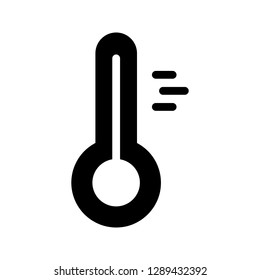 thermometer glyph icon 