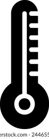 termómetro glyph icon ilustración Vector