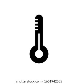 Thermometer with glyph icon vector