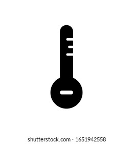 Termómetro con vector de icono de glifo