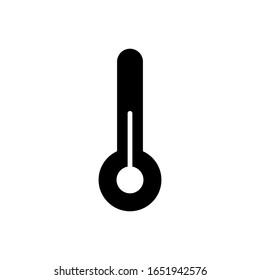 Termómetro con vector de icono de glifo